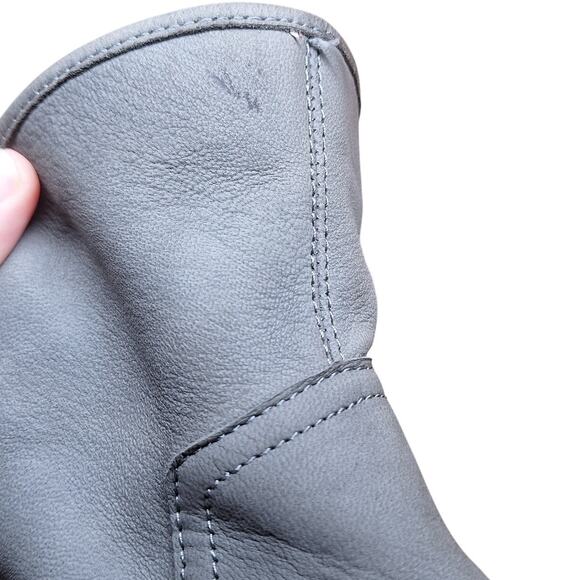 Lucky Brand Lollin stacked heel slouchy suedue ankle booties gray women's 9 - Picture 6 of 7